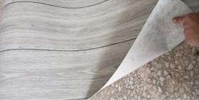 Resim Keçeli Parke Desenli Muşamba Pvc Zemin Muşambası Mineflo Yer Muşamba En 150 Cm 