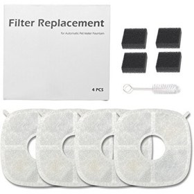 Resim Haustier WF013 Otomatik Seramik Kedi Su Sebili için Filtre Seti (4 Adet) 