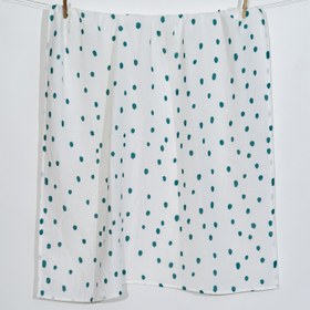 Resim Bird of Life Mint Dots Müslin Bebek Örtüsü - 70x70cm 