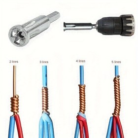 Resim Elektrikçinin Hızlı Tel Bükme Matkap Ucu - Dayanıklı Metal, 4.0mm², Verimli Araç 