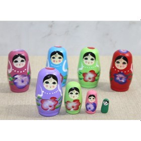 Resim 4'lü Ahşap Matruşka - 9069029281839do 