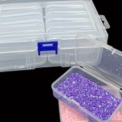 Resim 11 adet DIY Boncuk, Elmas ve El Sanatları için Şeffaf Plastik Depolama Kutusu - Çok Fonksiyonlu, Taşınabilir Düzenleyici, Takma Kapaklı Takı, Nakış ve Küçük Eşyalar için 