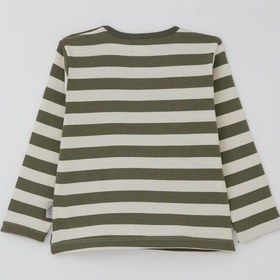Resim Breeze Erkek Bebek Uzun Kollu Tişört Patlı Çizgili 9 Ay-3 Yaş, Haki Yeşil Haki Yeşil 
