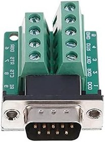 Resim DB9 to Dip Adaptör Erkek 9 Pin RS232 COM Port Klemens Çevirici 