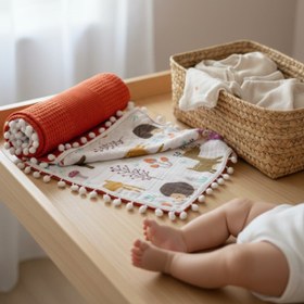Resim grow with muslin %100 Pamuk Çok Amaçlı Çift Katlı Müslin Battaniye (80X100) 
