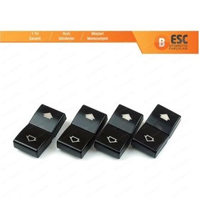 Resim Bmw E39 E381 için 4 Adet Pencere Düğmesi Kapağı 61316904309 N11.1825 