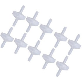 Resim Tenfowee 10 Adet Pp Plastik Tek Yönlü Kontrol Valfi, Ozon Dayanıklı, Şeffaf 3mm, Membranlı, Gaz/sıvı Geri Akışını Engeller 