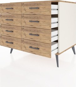 Resim Kronos Şifonyer 8 Çekmeceli 88x59x80 Aytaşı-çam Çam 
