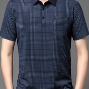 Resim Erkekler için Houndstooth desenli, kısa kollu, düğmeli, yazlık, rahat giyim, rahat kıyafet|Houndstooth deseni|Örgü yapısı 