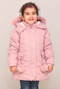 Resim Mika Bebek & Çocuk Kalın Elyaf Dolgulu Su Rüzgar Ve Yağmur Geçirmez Kapüşonlu Kışlık Lüks Kız Çocuk Pembe Şişme Mont 