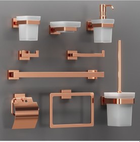 Resim Line Bathroom 125807 Prime Diş Fırçalık Buzlu Cam Rose Rose Rose 