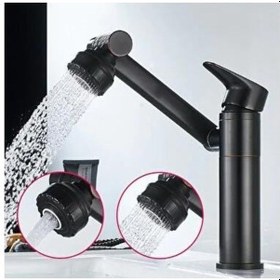 Resim Fleko K11011-c Siyah Akrobat Lavabo Bataryası 