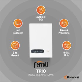 Resim Ferroli Bluehelix Trio 28 Kw Yoğuşmalı Kombi 