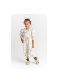 Resim Oliven The Kid Oliventhekid Desenli Poplin Kız Çocuk Tulum Ekru Ekru 