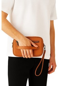 Resim Çantachım El Çantası Deri Taba Portföy Omuz Askılı Kahverengi 