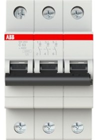 Resim Abb Sh203-C63 3X63A C Tipi Otomatik Sigorta 