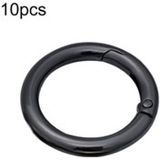 Resim Sones 10 Adet Çinko Alaşımlı Yaylı Halka Metal Boyut: 2 İnç Siyah 10 Adet 