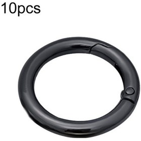 Resim Sones 10 Adet Çinko Alaşımlı Yaylı Halka Metal Boyut: 2 İnç Siyah 10 Adet 