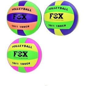 Resim Fox Voleybol Topu Fosforlu Renk - 1 Adet Çok Renkli 