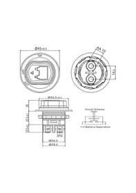Resim Skauto Akü 12V 24V Ayrılabilir Anahtarlı Mini Elektrik Devre Kesici 