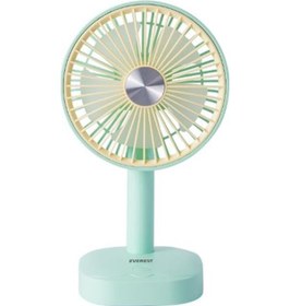 Resim Everest Efn-510 Yeşil- Sarı 1200mah 5 İnç 3 Hız Kademeli Dönebilen Masaüstü Usb Fan 