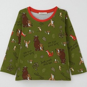 Resim Breeze Erkek Bebek Pijama Takımı The Gruffalo Desenli 9 Ay-3 Yaş, Haki Yeşil Haki Yeşil 