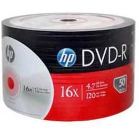 Resim HP Boş DVD-R 16X 4,7GB 50'li Paket Yüksek Kalite ve Dayanıklı Tasarım ile Uyumlu 
