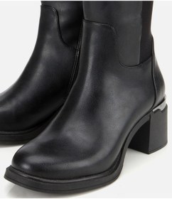 Resim Hotiç Kadın Siyah Streç Metal Detaylı Topuklu Çizme 01cıh315150a100 01cıh315150a100 Siyah 