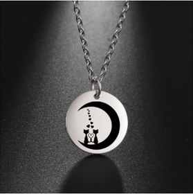 Resim design albatros jewelry Kedili Ay Işığı Sevgiliye Özel Aşk Kolyesi 