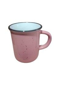 Resim Seramik Kulplu Bardak Renkli Emaye Görünümlü 260 Cc - Pembe Pembe 