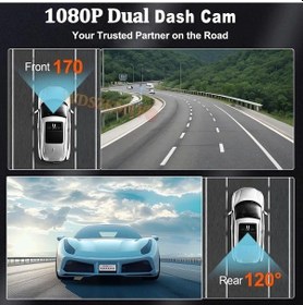 Resim Createtech 2 Kanallı Araba Dvr 1080p Dash Cam Arabalar Için Kablosuz Kontrol Wifi Uygulama Kamera Araç Video X349- No Screen 32g 