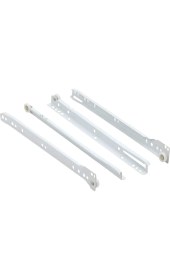 Resim Beyaz Metal Çekmece Rayı Tekerlekli Mobilya Dolap Çekmece Rayı(Beyaz)(Takım)(Metal) 