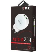 Resim Emy My-269 2 Port 5v-2.1a Kafa+mıkro Kablolu 