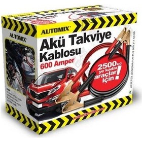 Resim Automix 600 Amper Kutulu Akü Takviye Kablosu 