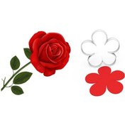 Resim Kolay Gül Çiçek Yapım Kalıbı 60 Mm 