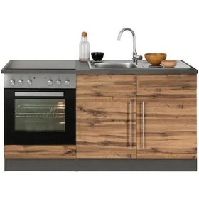 Resim Abarnis Mutfak 2 Kapaklı Alt Modül 160 Cm - Tezgah Dahil-ankastre Fırın Dolabı Atlantik Çam 