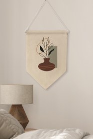 Resim Oturma Odası Duvar Dekoru, Pinterest Oda Dekoru, Boho Kanvas Flama Askılı Duvar Örtüsü NO:479 - Renkli - 24 / 30 x 40 