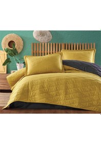 Resim Clasy Çift Kişilik Yatak Örtüsü Lorna v3 Sarı 