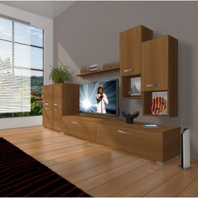 Resim Decoraktiv Eko 6da Slm Std Tv Ünitesi Tv Sehpası - Naturel Ceviz 