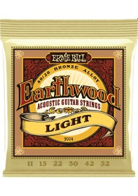 Resim Ernie Ball 2004 Earthwood 80/20 Bronze Light Akustik Gitar Teli (11-52) 