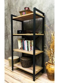Resim Demo Tanraf Mira 4 Raflı Kitaplık Dekoratif Raf 120X60 Cm. Ebat 