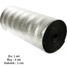 Resim Eryatex 4 mt Kalorifer Radyatör Arkalığı Isı Yalıtımı İzalasyon Levhası Petek Arkası Alüminyum Folyo (1 Cm) 4 mt 1 cm 