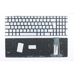 Resim Asus Uyumlu N751Jk, N751J, N752Vk, N552Vw, N552Vx Klavye Silver Ledli 