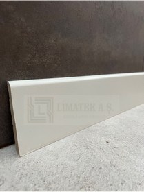 Resim F501 8cm Düz Lake Beyaz Laminant Parke Süpürgelik 5 Adet 12.5 Metre 