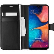 Resim Samsung Galaxy A20s Kılıf Delux Leather Wallet Siyah Microsonic