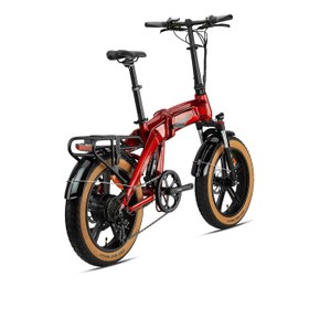 Resim Loop Armour 20 Jant Hd Elektrikli Katlanır Bisiklet (Kırmızı-Siyah) 