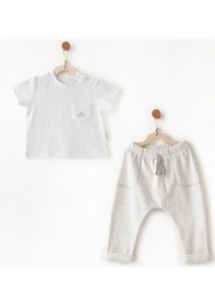 Resim Andywawa Hello Elephant 2 Parça Bebek Takım Ac26589 Beyaz 