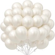 Resim 50 Adet Şık İnci Beyazı 10 İnç Lateks Balonlar - Düğünler, Gelin Duşları, Bebek Duşları, Doğum Günleri ve Daha Fazlası İçin Mükemmel - Kurdele Bağlarıyla Çok Yönlü Parti Süslemeleri, Etkinlik Dekorasyonları | Zarif Görünüm | Pürüzsüz Dokulu, Düğün Süslemeleri 