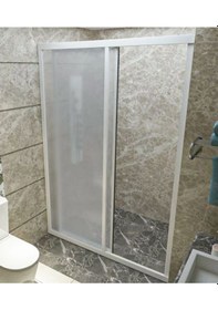 Resim Teknesiz Mika Duşakabin 1 Sabit 1 Kayar Kapılı Beyaz 