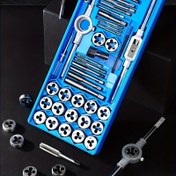 Resim Dayanıklı DIY Metal Takım Seti - 40 Parça ProMaster Metrik Kılavuz ve Keski Takımı, Alaşımlı Çelik M3-M12, Yüksek Sertlikte, Elektriksiz Kullanım, Temel DIY Aletleri 